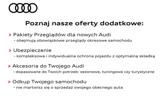 Audi A4 cena 171318 przebieg: 8, rok produkcji 2024 z Pasym małe 326